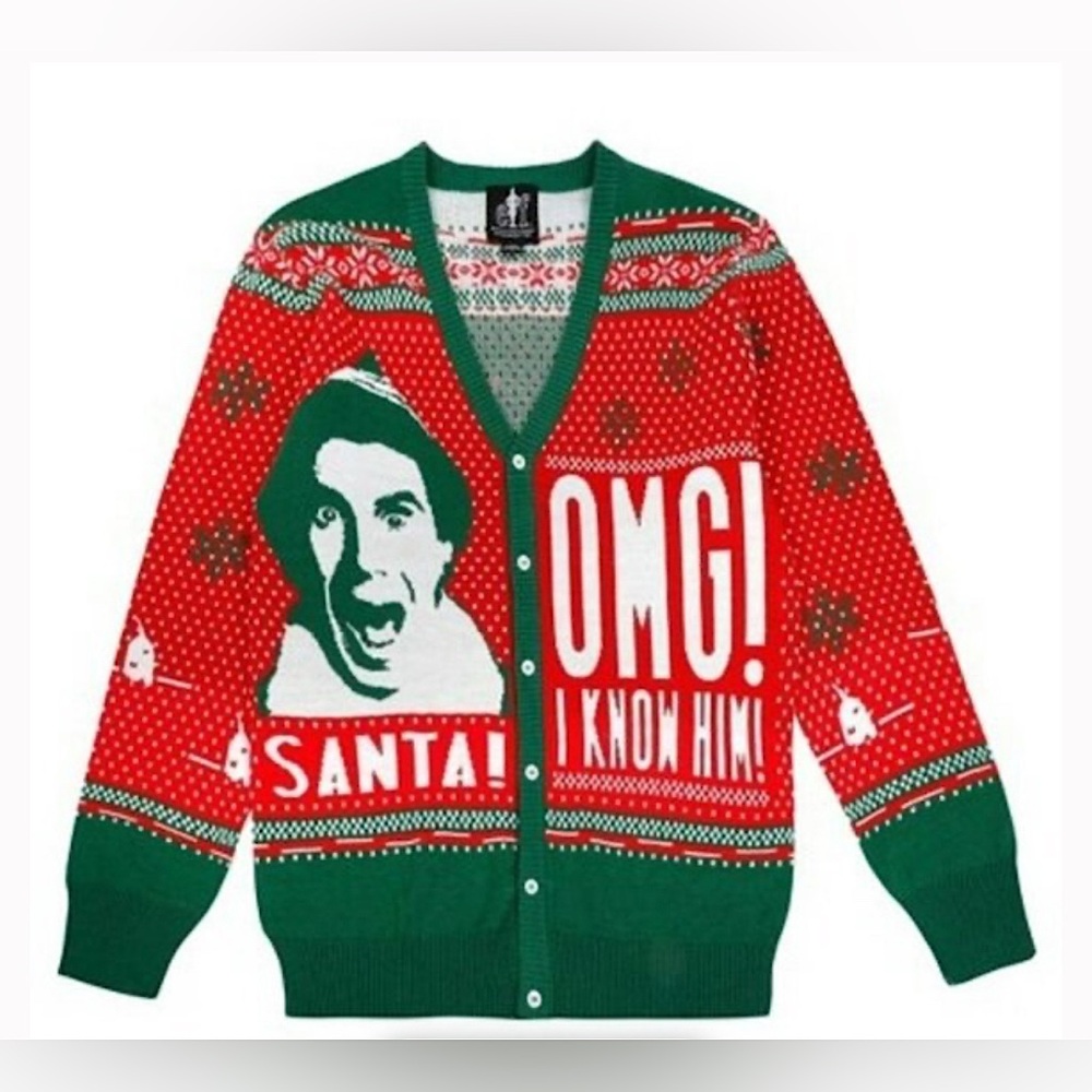 NWOT Elf Men’s OMG I Know Him Christmas Sweater
